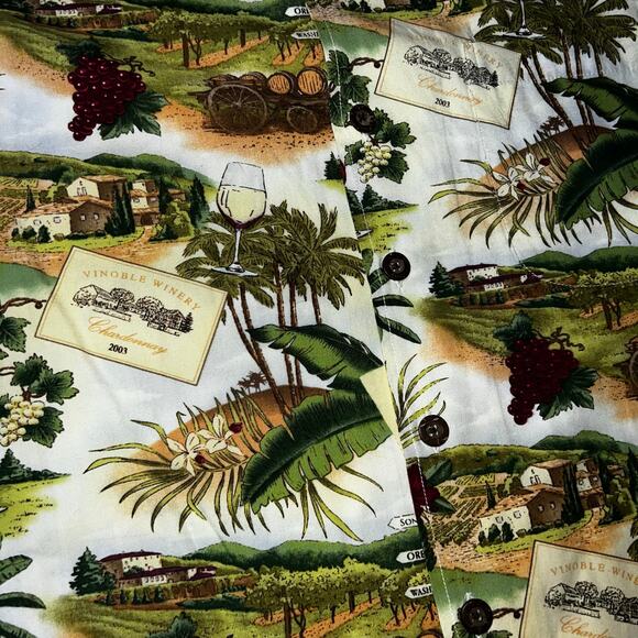 David Carey Napa Valley Winery Shirt mens Short Sleeve casual button up size lg - Picture 4 of 4